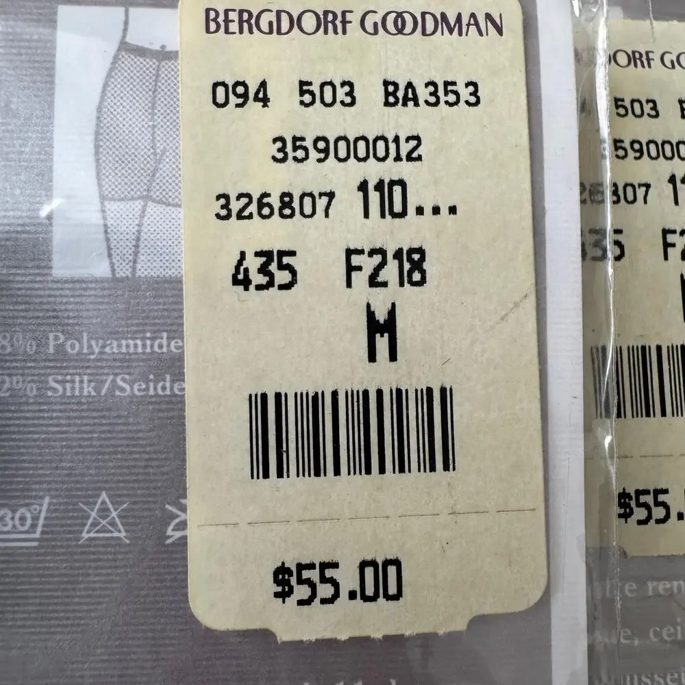 Y2K Fogal Noblesse 110 Pantyhose Graphite M Bergdorf Goodman Made in France